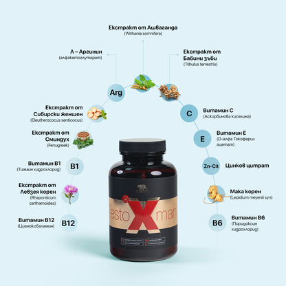 Testo Man X тесто бустер 60 капсули